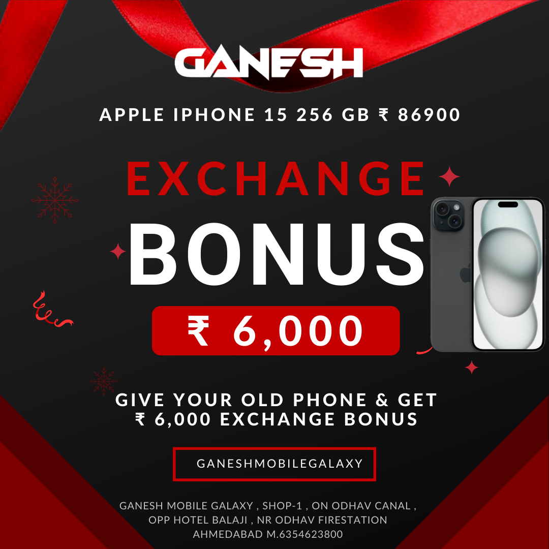 Apple Iphone 15 256 GB + Exchange Bonus ₹ 6,000 – Ganesh Mobile