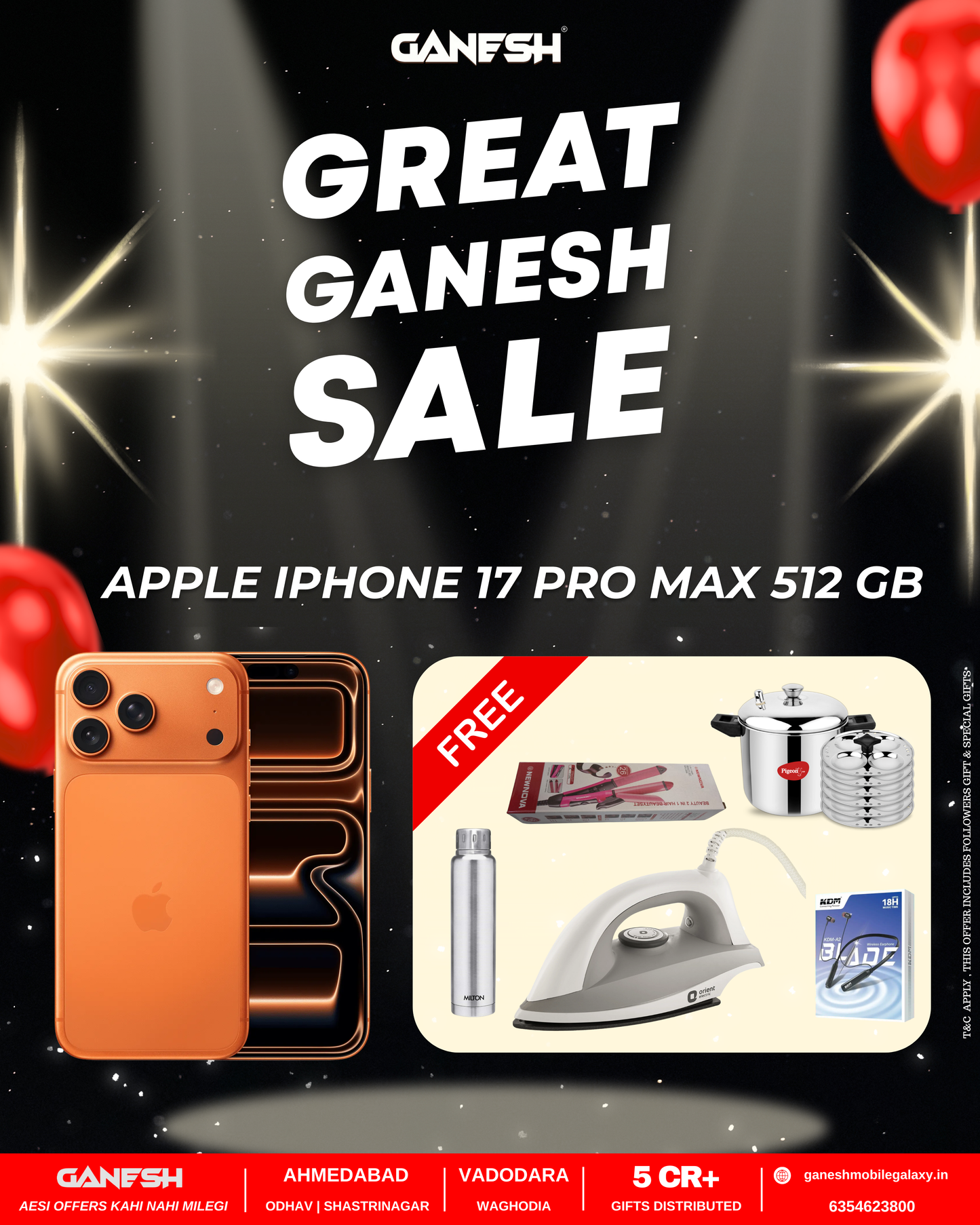 APPLE I PHONE 17 PRO MAX 512