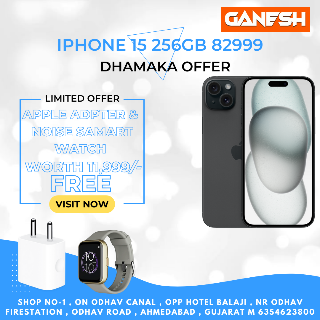Apple Iphone 15 128gb + Free Mi A2 4*/64 – Ganesh Mobile Galaxy